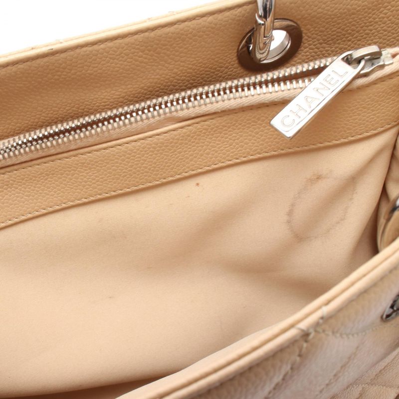 Chanel Tote Bag Matelasse Grand Shopping GST Cream Caviar Skin (grained Calf)
