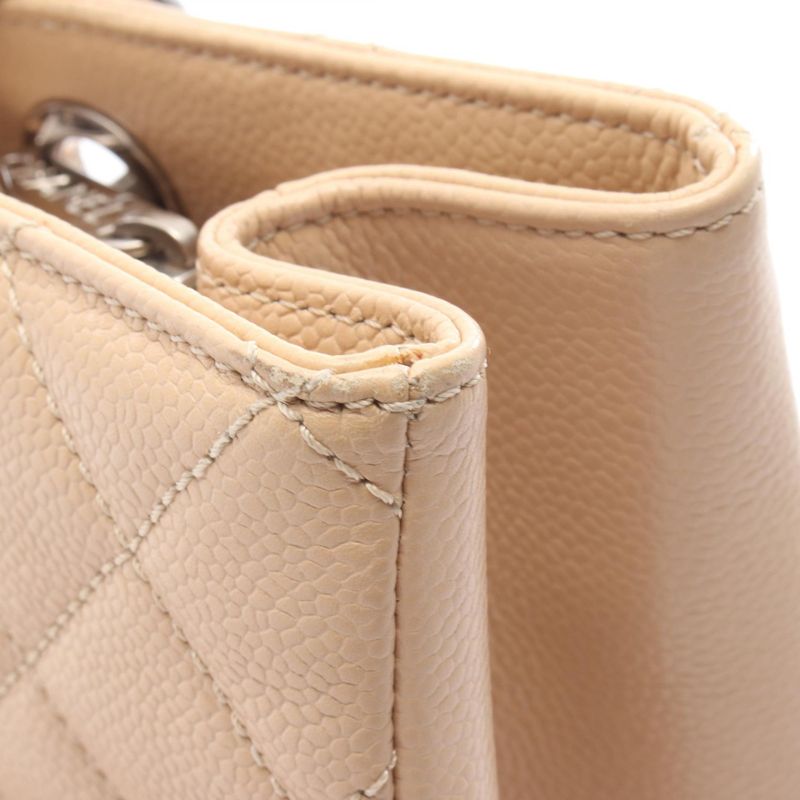 Chanel Tote Bag Matelasse Grand Shopping GST Cream Caviar Skin (grained Calf)