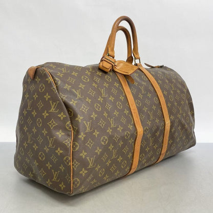 Louis Vuitton Boston Bag Monogram Keepall 55 M41424 Brown Men Women Unisex