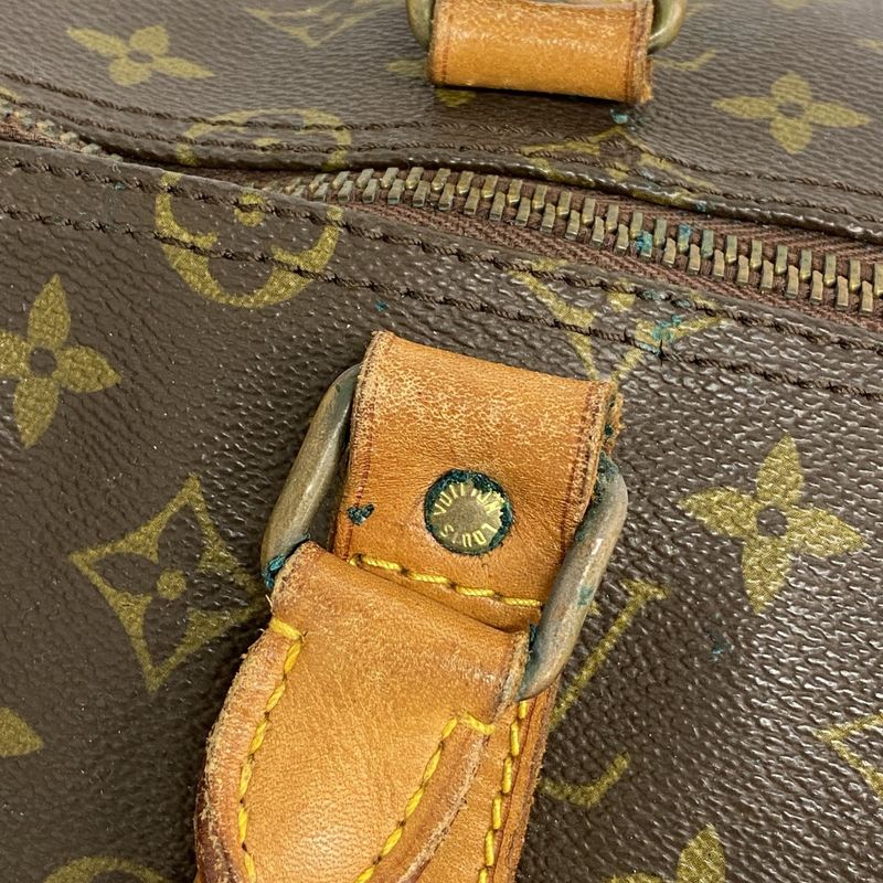 Louis Vuitton Boston Bag Monogram Keepall 55 M41424 Brown Men Women Unisex