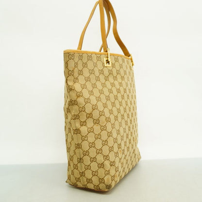 Gucci Tote Bag GG Canvas 002 1098 Canvas Beige Brown Gold Hardware Women's