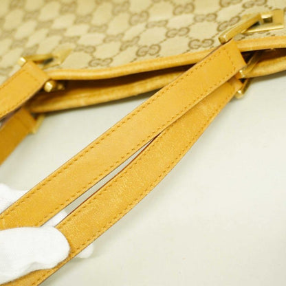 Gucci Tote Bag GG Canvas 002 1098 Canvas Beige Brown Gold Hardware Women's