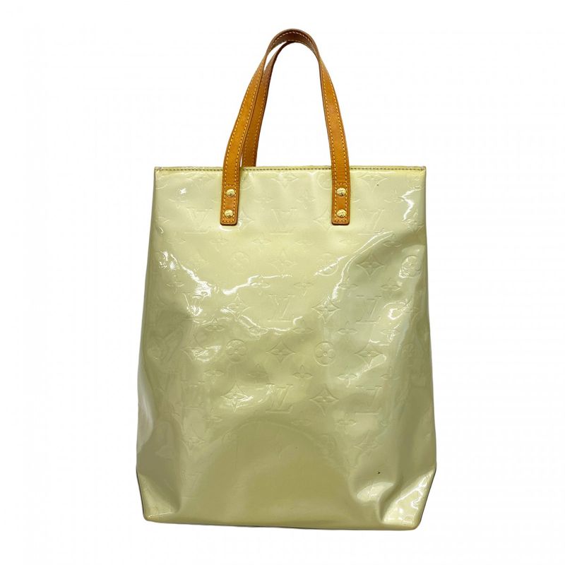 Louis Vuitton Tote Bag Vernis Lead MM M91142 Gris Ladies