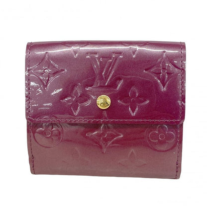 Louis Vuitton Trifold Wallet Vernis Portefeuille Elise M93576 Violette Women's