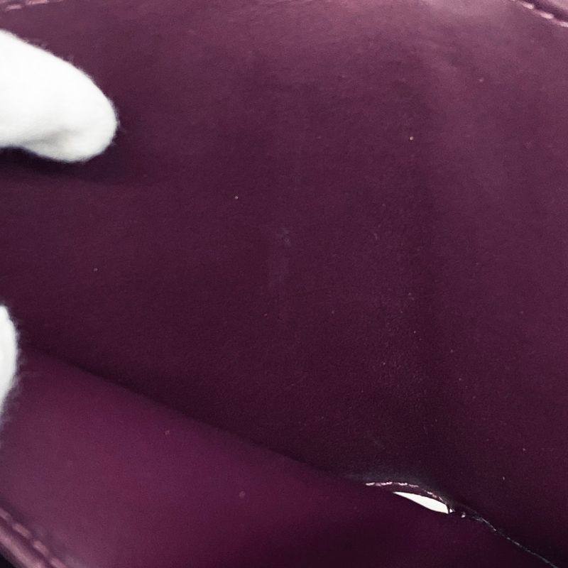 Louis Vuitton Trifold Wallet Vernis Portefeuille Elise M93576 Violette Women's