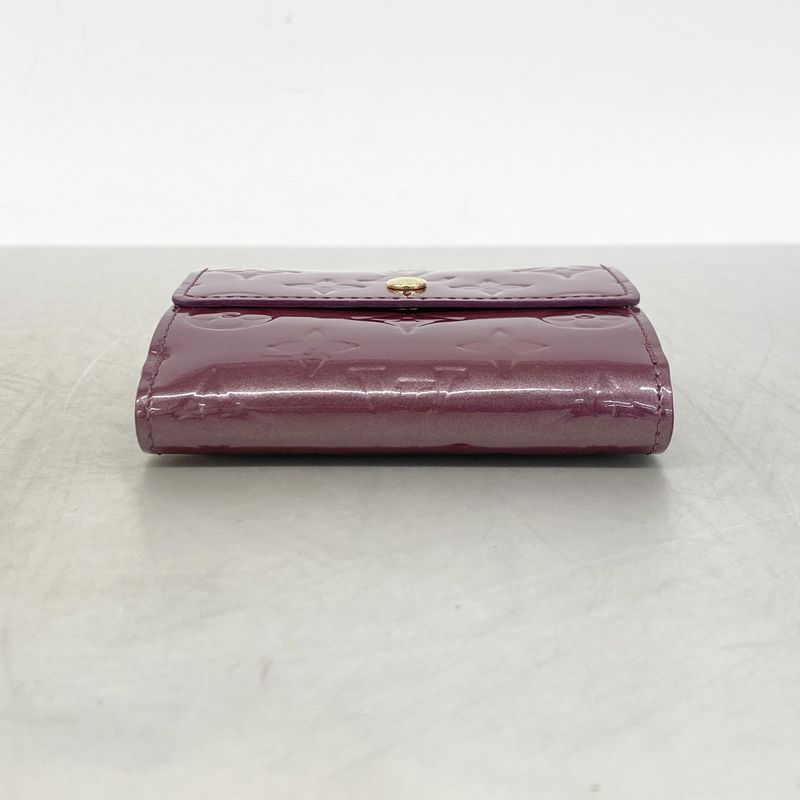 Louis Vuitton Trifold Wallet Vernis Portefeuille Elise M93576 Violette Women's