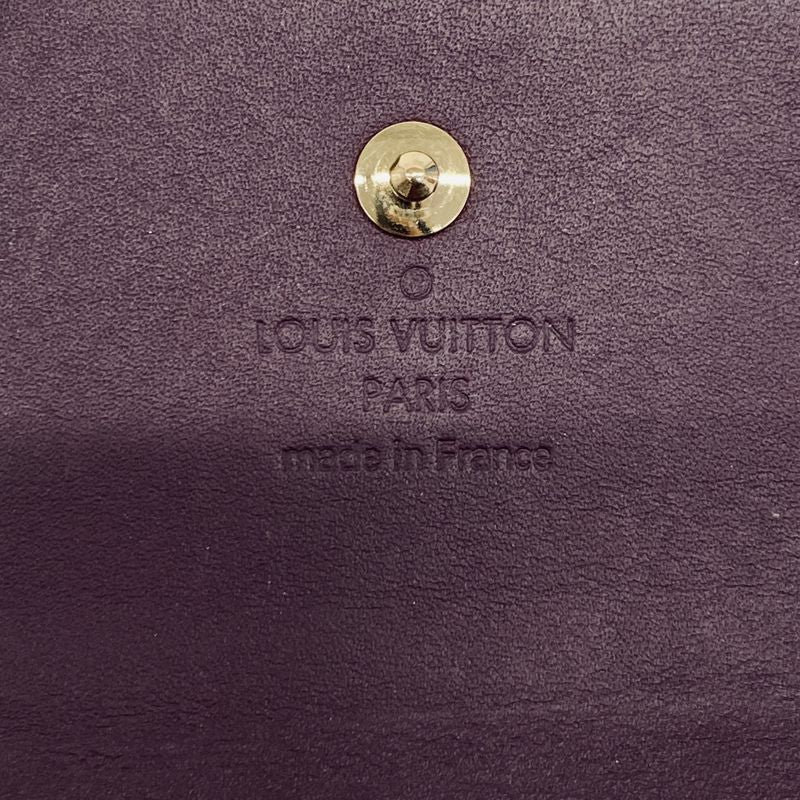 Louis Vuitton Trifold Wallet Vernis Portefeuille Elise M93576 Violette Women's