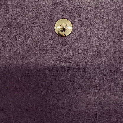 Louis Vuitton Trifold Wallet Vernis Portefeuille Elise M93576 Violette Women's
