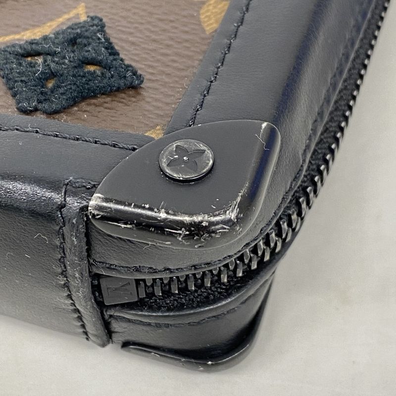 Louis Vuitton Clutch Bag Monogram Taffetage Soft Trunk Clutch M45061 Brown