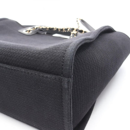 Chanel Shoulder Bag Deauville MM Black Leather Deauville Chain Tote MM Women's