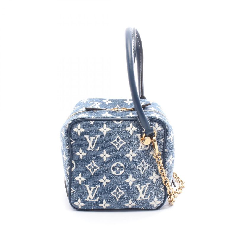 Louis Vuitton Handbag Square Bag Monogram Jacquard Denim M59611 Blue Denim