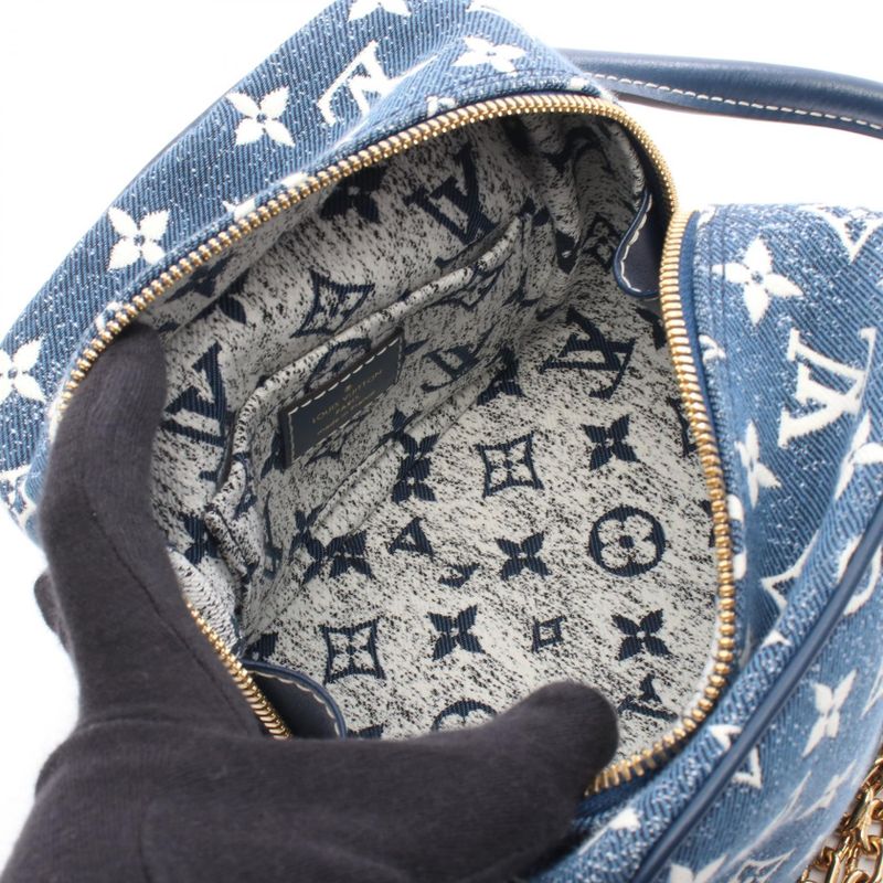 Louis Vuitton Handbag Square Bag Monogram Jacquard Denim M59611 Blue Denim