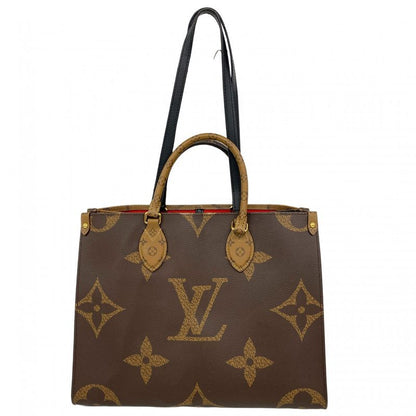 Louis Vuitton Tote Bag Monogram Giant Reverse On The Go MM M45321 Brown 2way