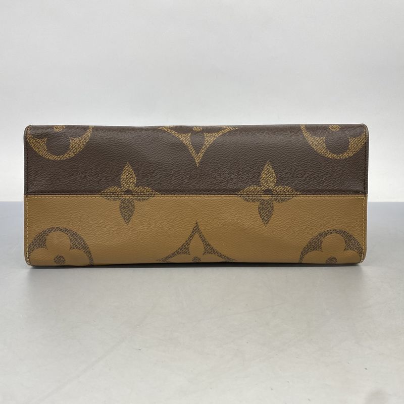 Louis Vuitton Tote Bag Monogram Giant Reverse On The Go MM M45321 Brown 2way
