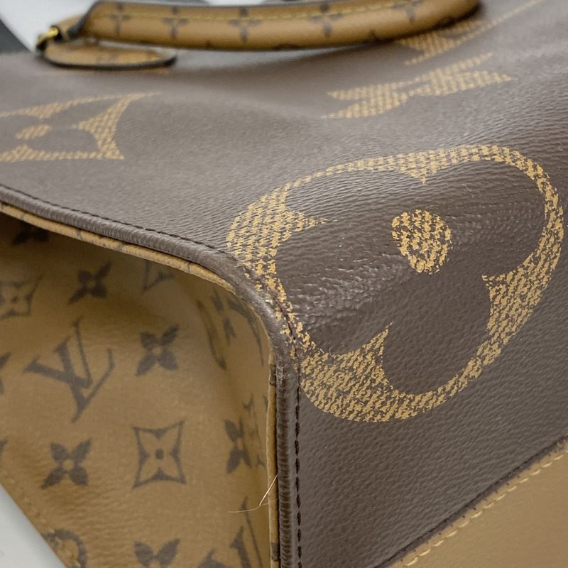 Louis Vuitton Tote Bag Monogram Giant Reverse On The Go MM M45321 Brown 2way