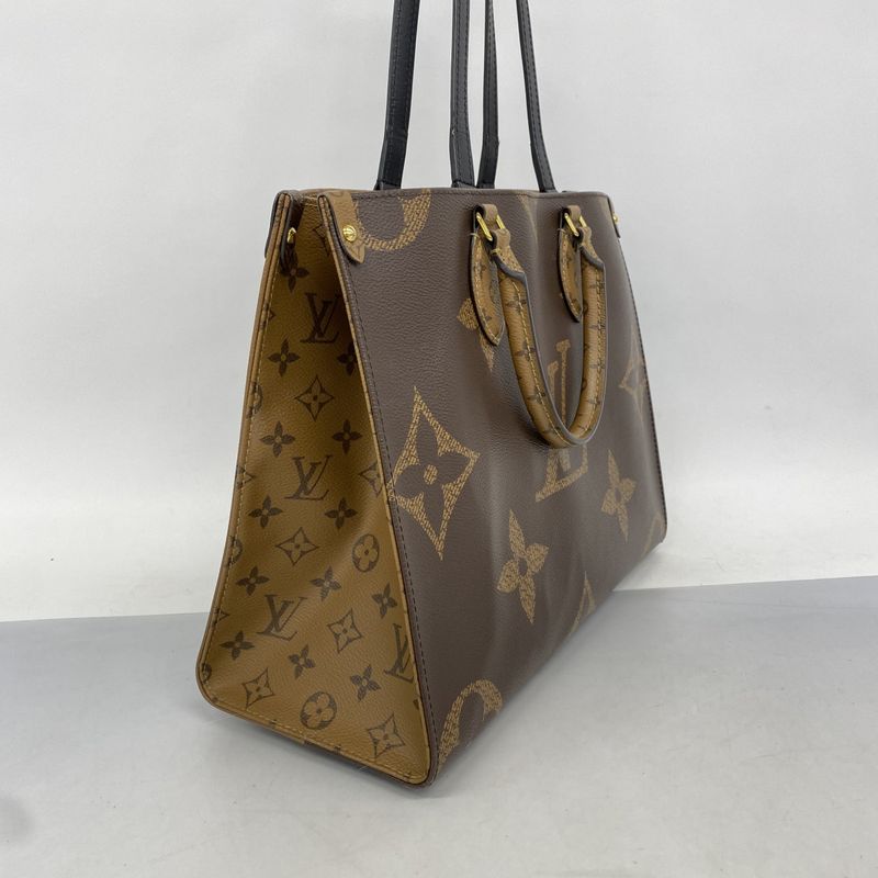Louis Vuitton Tote Bag Monogram Giant Reverse On The Go MM M45321 Brown 2way