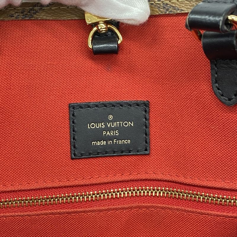 Louis Vuitton Tote Bag Monogram Giant Reverse On The Go MM M45321 Brown 2way