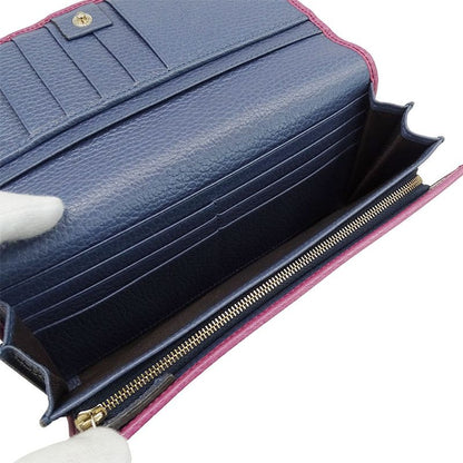 Gucci Wallet Long Leather Swing Continental Purple