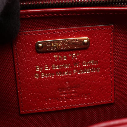 Gucci Handbag Bamboo 1947 GG Logo 678489 White Red Canvas Leather Bamboo 1947