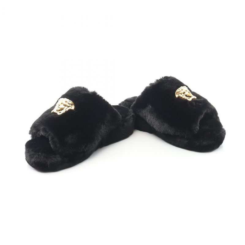 Versace Sandals Medusa Zsl000005zpl00011 Black Other Slippers Women's
