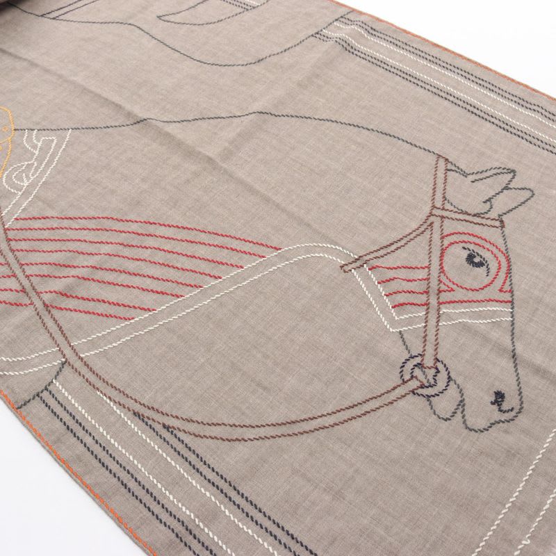 Hermes Shawl Rectangle Cheval A La Couverture Silk