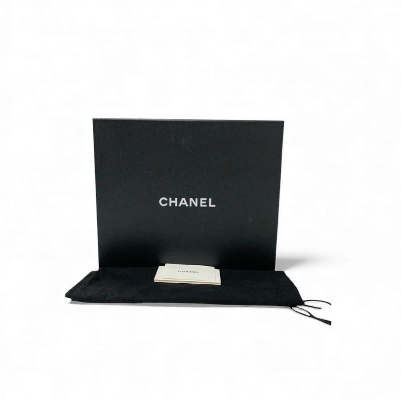 Chanel Boots Short Boots Shoes Leather Black Here Mark Side Gore