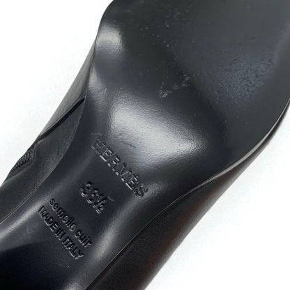 Hermes Saint Germain Boots Short Shoes Leather Black Silver Kelly Hardware