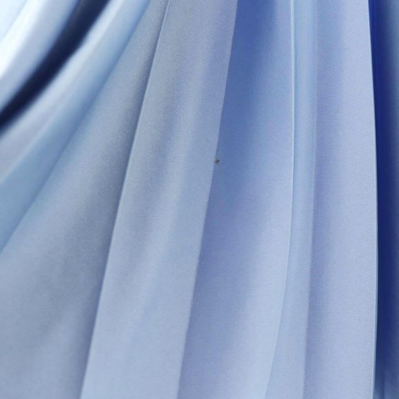 Celine Triacetate Pleated Long Skirt 34 Blue Black DO OS