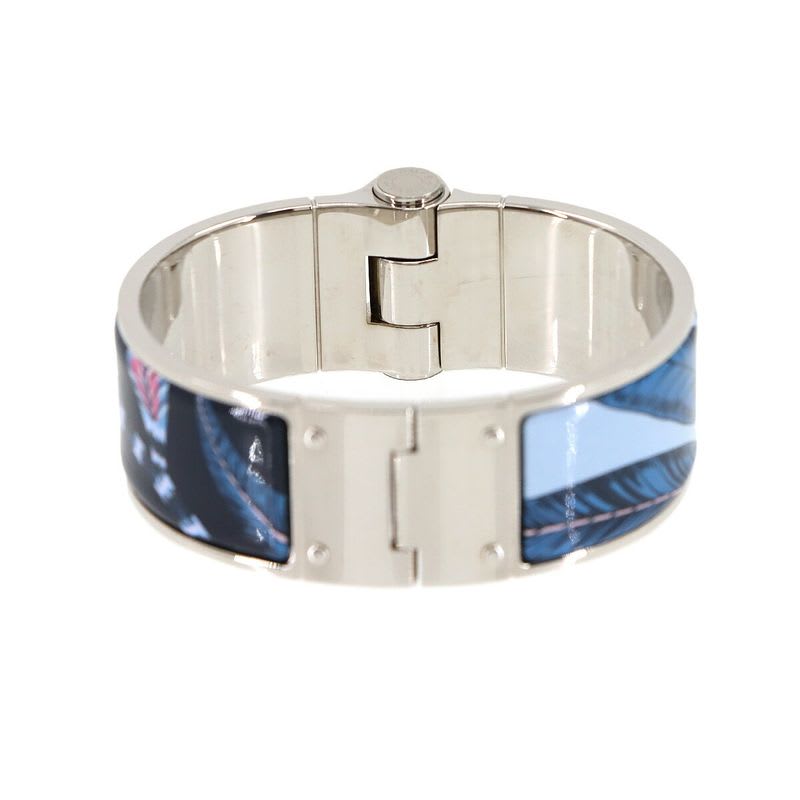 Hermes Charniere Large Bangle Multicolor Silver Accessory