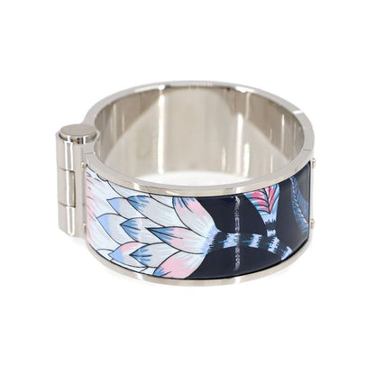 Hermes Charniere Large Bangle Multicolor Silver Accessory