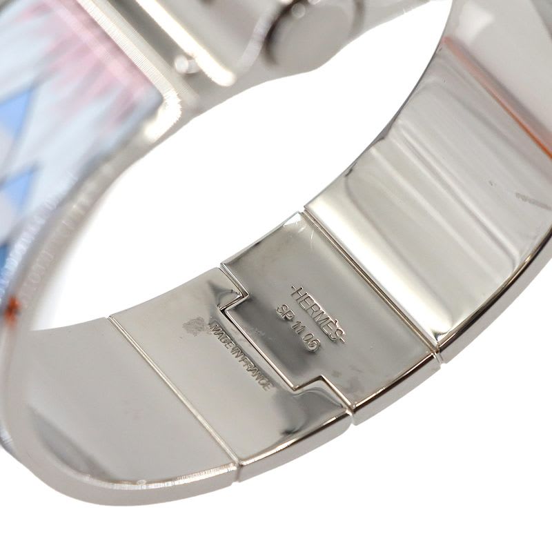 Hermes Charniere Large Bangle Multicolor Silver Accessory