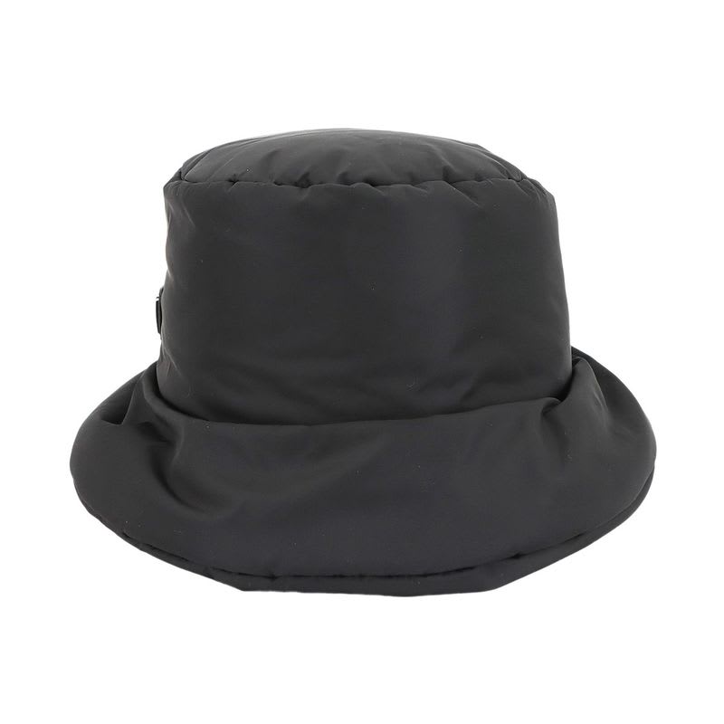 Prada Triangle Logo Padded Bucket Hat Polyamide Black M 2 Hc248