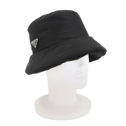 Prada Triangle Logo Padded Bucket Hat Polyamide Black M 2 Hc248