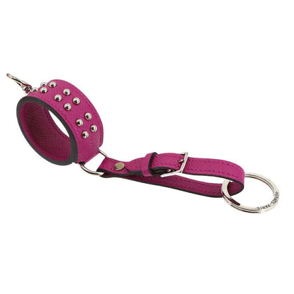 Hermes Collier de Chien Annaud Bag Charm Epson Rose Purple