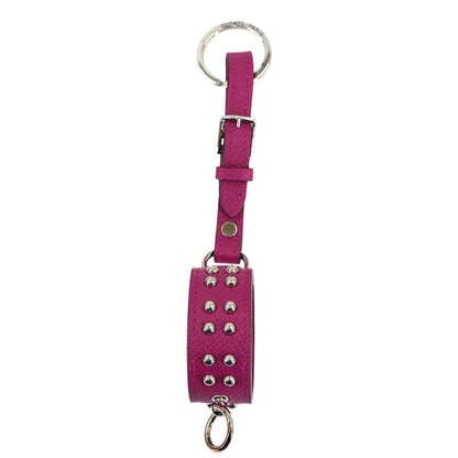 Hermes Collier de Chien Annaud Bag Charm Epson Rose Purple