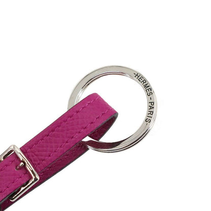 Hermes Collier de Chien Annaud Bag Charm Epson Rose Purple