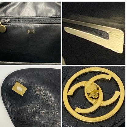 Chanel Chanel Bag Backpack Rucksack Black Gold Quilted Turn Lock