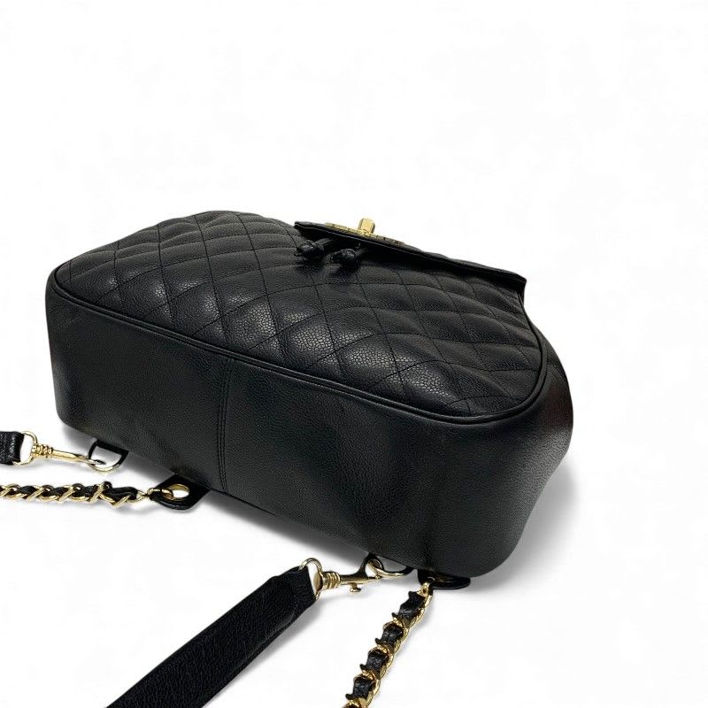 Chanel Chanel Bag Backpack Rucksack Black Gold Quilted Turn Lock