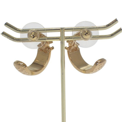 Chanel CC Hoop Earrings C24 P Abd029 Nw438 Metal Rhinestone Gold Women's