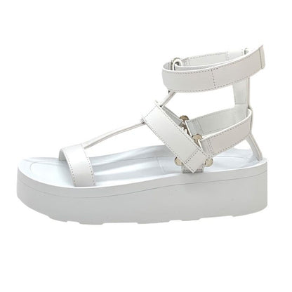 Hermes Enid Sandals Shoes Leather White Unused Sports Sandals