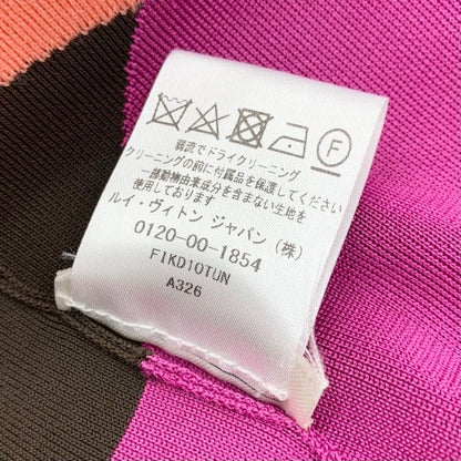 Louis Vuitton One Piece Mini Dress Logo Front Button Rayon Multicolor