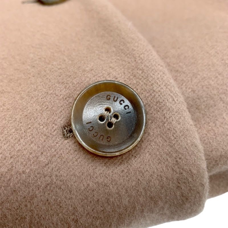 Gucci Outer Coat Long Chester Wool Beige