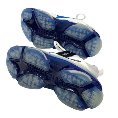 Balenciaga Triple S Sneakers Shoes Mesh Leather Blue White Blue Unused Logo