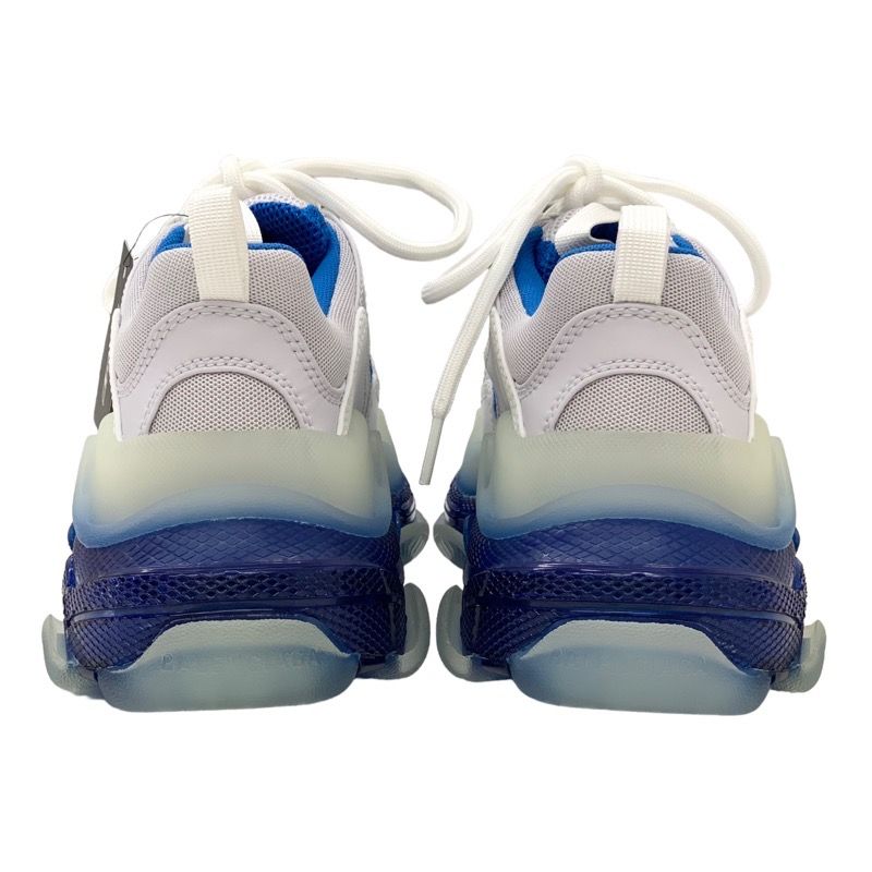 Balenciaga Triple S Sneakers Shoes Mesh Leather Blue White Blue Unused Logo