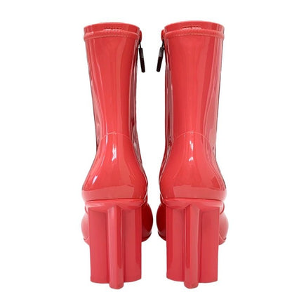 Louis Vuitton Boots Short Boots Rain Boots Silhouette Line Monogram Rubber Pink