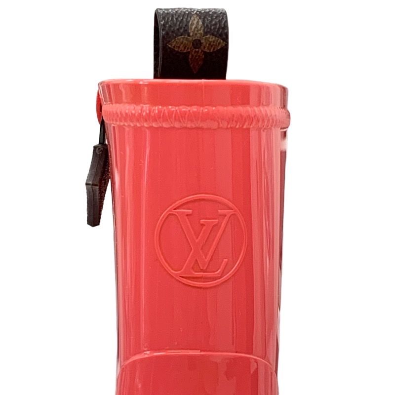 Louis Vuitton Boots Short Boots Rain Boots Silhouette Line Monogram Rubber Pink