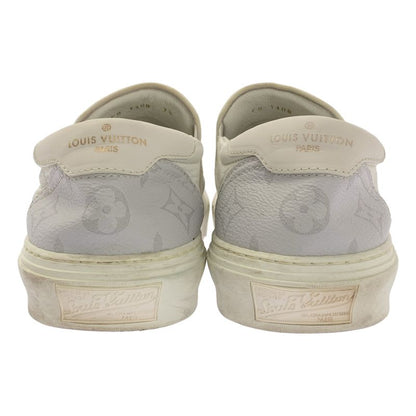 Louis Vuitton Trocadero Line Monogram Leather Slip-on Sneakers 7 1 2