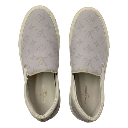 Louis Vuitton Trocadero Line Monogram Leather Slip-on Sneakers 7 1 2