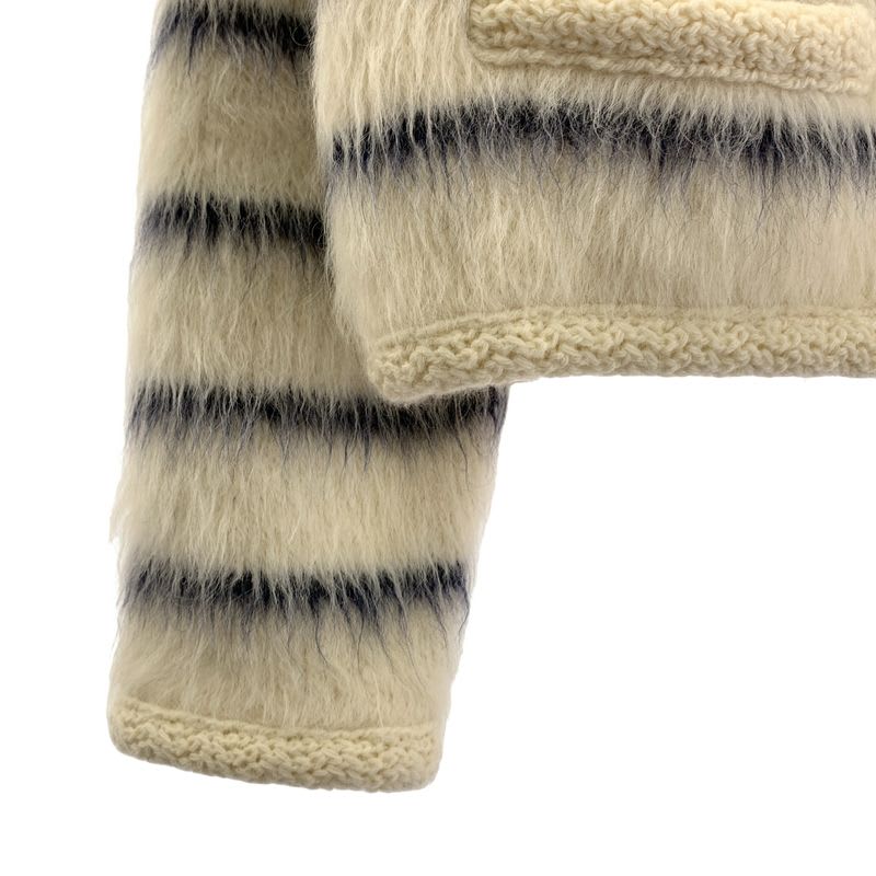 Celine Alpaca Wool Gold Button Chasseur Jacket 2 T M White Navy