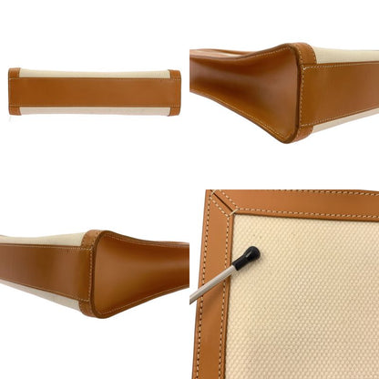 Celine | Small Vertical Cabas Leather Canvas Shoulder Bag 192082bnz | Brown